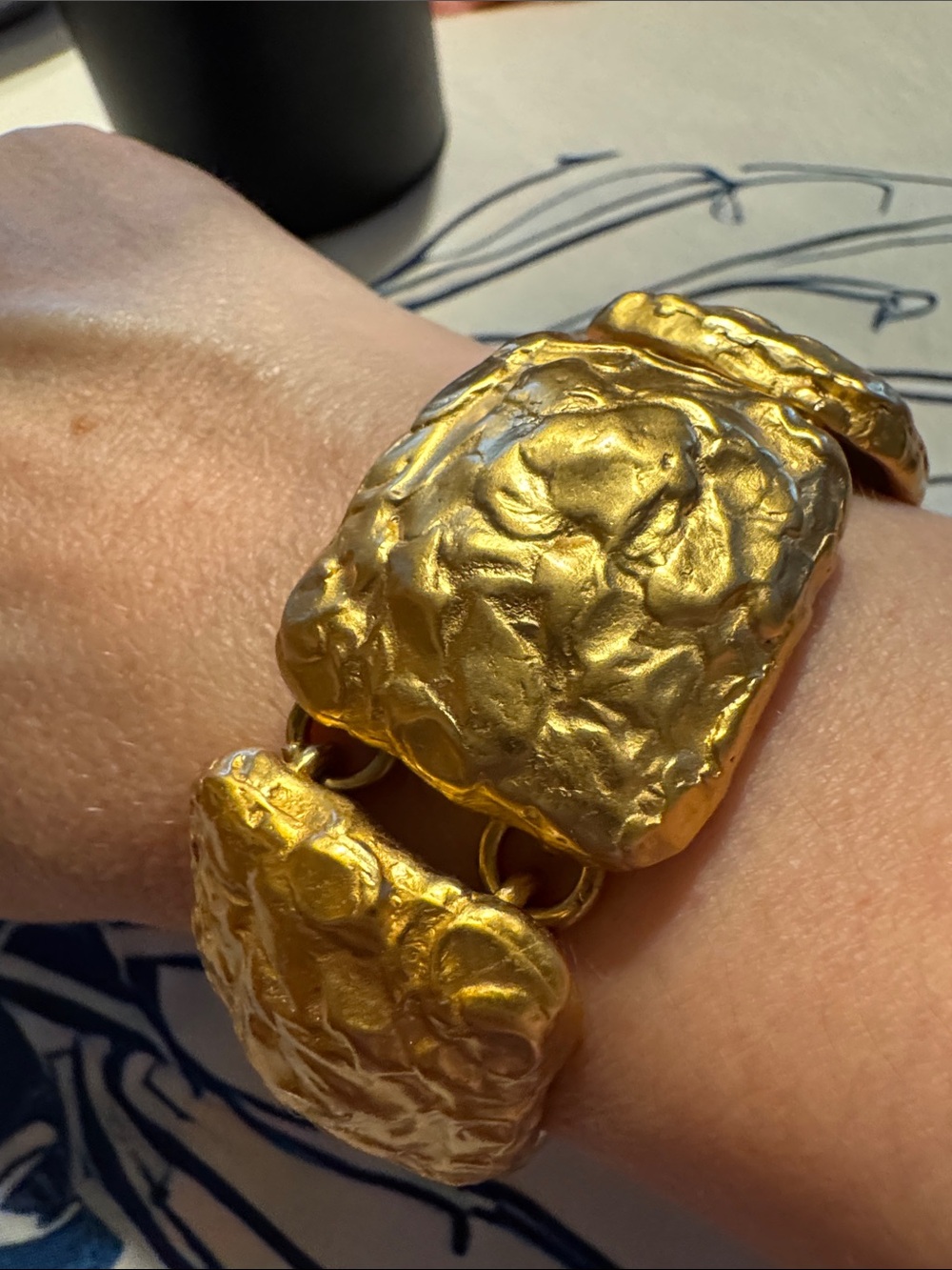 Anne Klein Gold-Tone Sculpted Link Bracelet - Picture 2 of 6